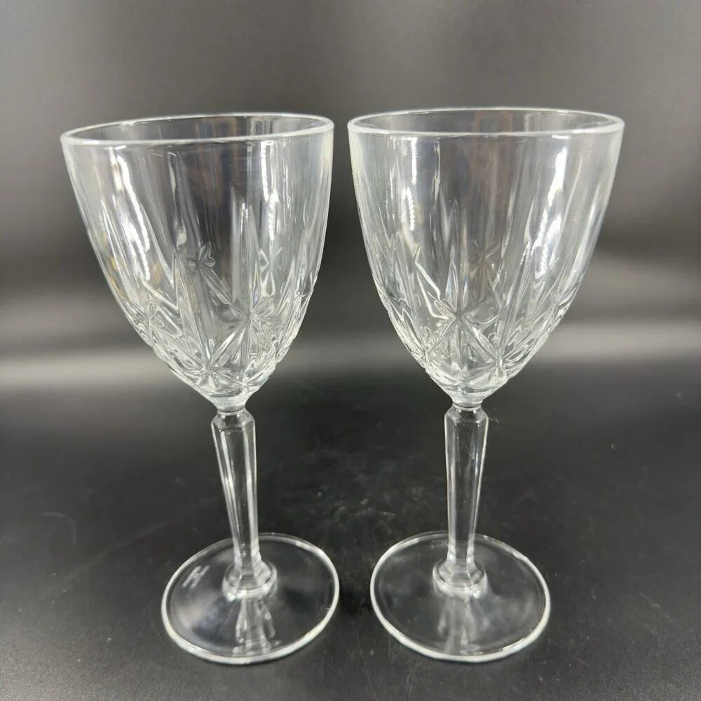 Waterford Crystal‎ Marquis Clear Sparkle Elegant Glassware Goblet Glasses 2 Set